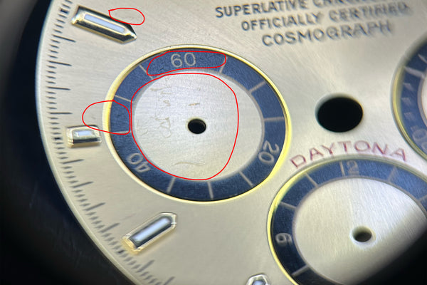 Load image into Gallery viewer, Rolex Daytona Champagne Stick Inverted 6 Dial for 16523 - 16528 FCD31214
