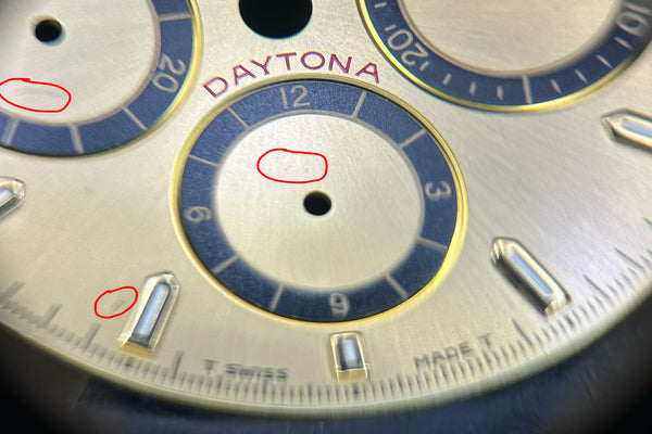 Load image into Gallery viewer, Rolex Daytona Champagne Stick Inverted 6 Dial for 16523 - 16528 FCD31214
