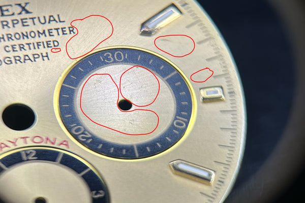 Load image into Gallery viewer, Rolex Daytona Champagne Stick Inverted 6 Dial for 16523 - 16528 FCD31214
