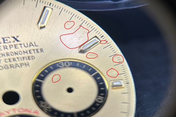 Load image into Gallery viewer, Rolex Daytona Champagne Stick Inverted 6 Dial for 16523 - 16528 FCD31214
