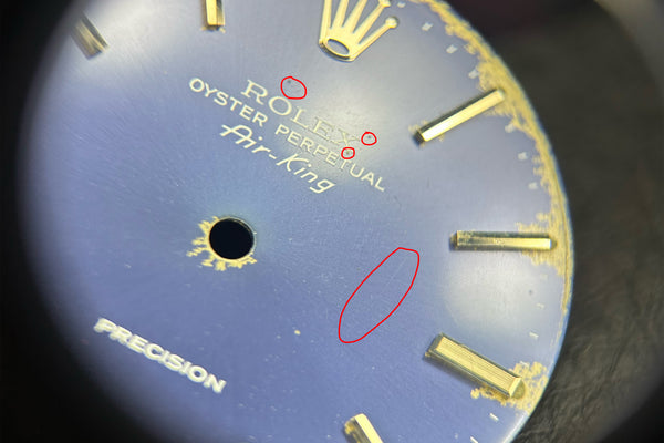Load image into Gallery viewer, Rolex Air-King Tropical Blue Stick dial for model 5500 FCD31216
