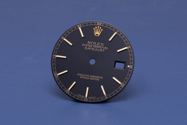 Load image into Gallery viewer, Rolex Datejust Black Stick Tritium dial for model 16233 FCD31239
