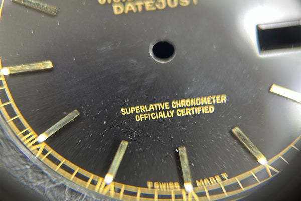 Load image into Gallery viewer, Rolex Datejust Black Stick Tritium dial for model 16233 FCD31239
