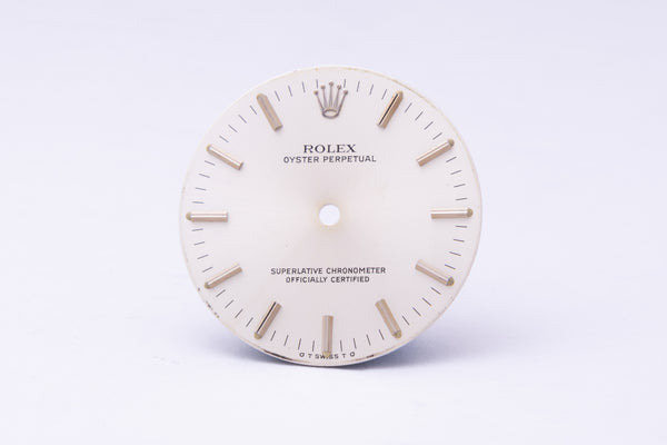 Load image into Gallery viewer, Rolex Oyster Perpetual Silver Stick dial for model 1002 - 1007 FCD31259
