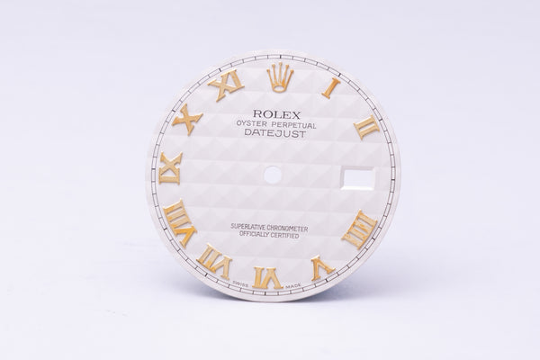 Load image into Gallery viewer, Rolex Mens Datejust Cream Pyramid Roman Dial for 16233 - 116233 FCD31290
