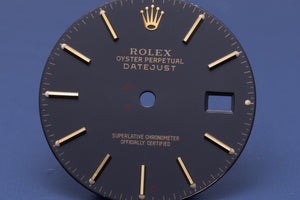 Rolex Datejust Black Stick Marker Dial for model 16013 FCD31302