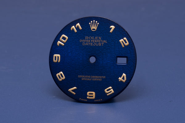 Load image into Gallery viewer, Rolex Datejust Blue Jubilee Arabic Dial for Model 16013 - 16233 FCD31311
