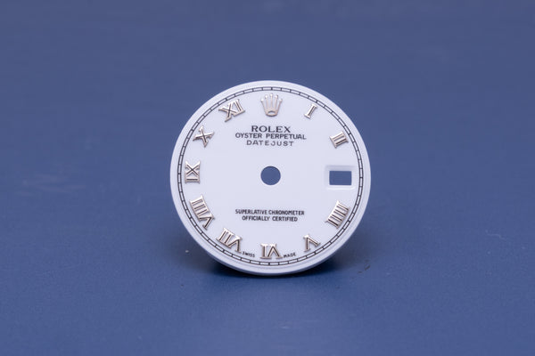 Load image into Gallery viewer, Rolex Datejust Ladies White Roman Dial for model 69174 FCD31315
