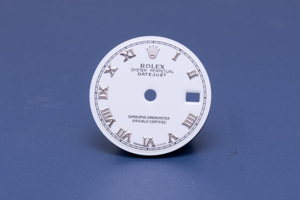 Load image into Gallery viewer, Rolex Datejust Ladies White Roman Dial for model 69174 FCD31316
