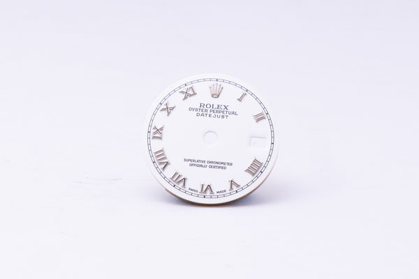 Load image into Gallery viewer, Rolex Datejust Ladies White Roman Dial for model 69174 FCD31317
