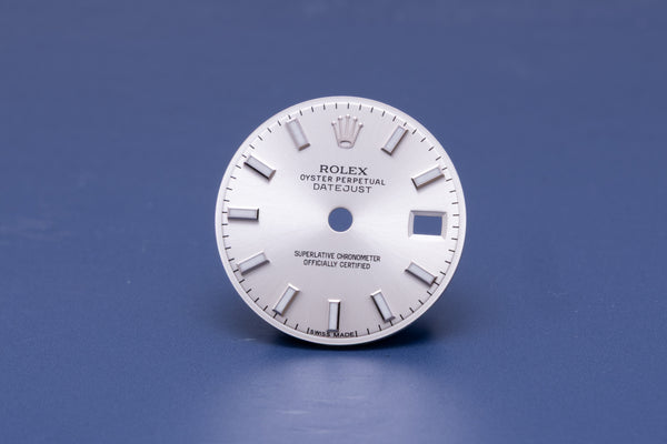 Load image into Gallery viewer, Rolex Ladies Silver Lumi Stick Dial for model 179174 FCD31323
