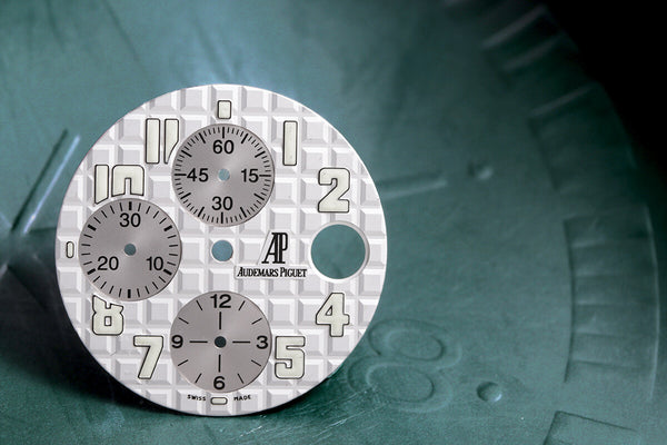 Load image into Gallery viewer, Audemars Piguet silver dial w/ arabic numerals for offshore model FCD13279
