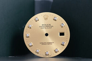 Rolex Mens Datejust Champagne Hash Diamond Dial... FCD17065