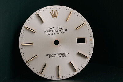 Rolex Mens Datejust Silver Stick Dial for 16013 FCD15186