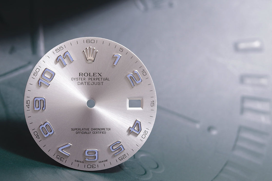 Rolex Datejust Silver Blue Arabic Datejust II dial for model 116300 - 116334 FCD13929