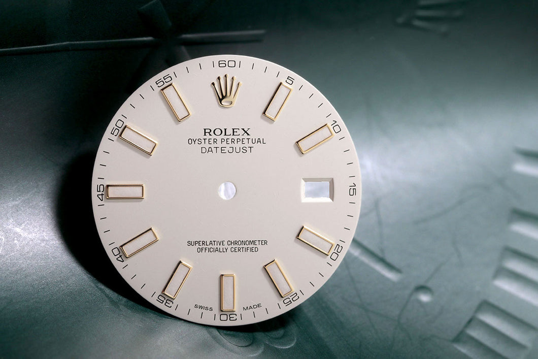 Rolex Mens Ivory Index Datejust II Dial w/ 2 hands for 116333 FCD14128