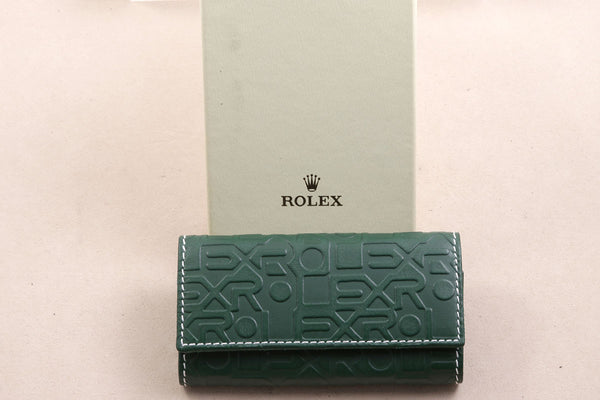 Load image into Gallery viewer, Rolex Green Leather Wallet / Keyholder FCD14611
