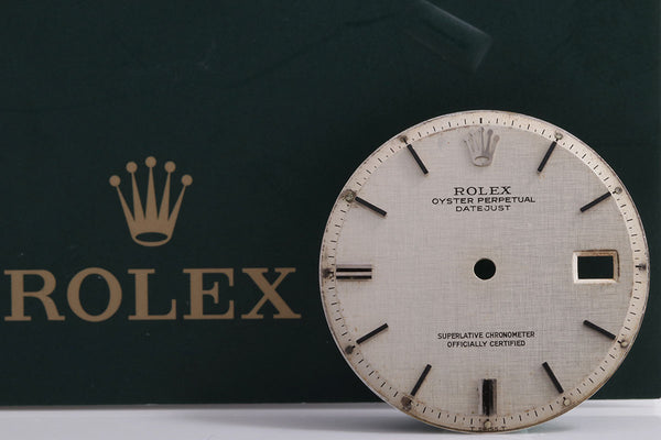Load image into Gallery viewer, Rolex Mens Datejustsilver Stick Dial for 1601 - 1603 FCD14909
