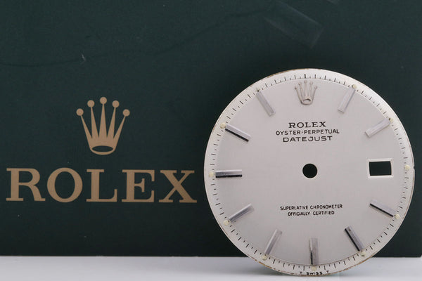 Load image into Gallery viewer, Rolex Mens Datejustsilver Stick Dial for 1601 - 1603 FCD14916
