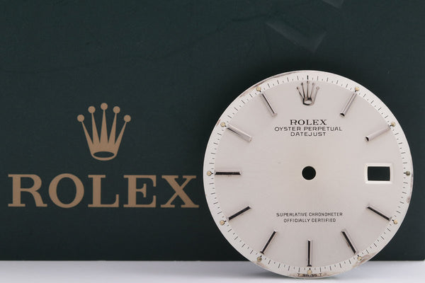 Load image into Gallery viewer, Rolex Mens Datejustsilver Stick Dial for 1601 - 1603 FCD14919
