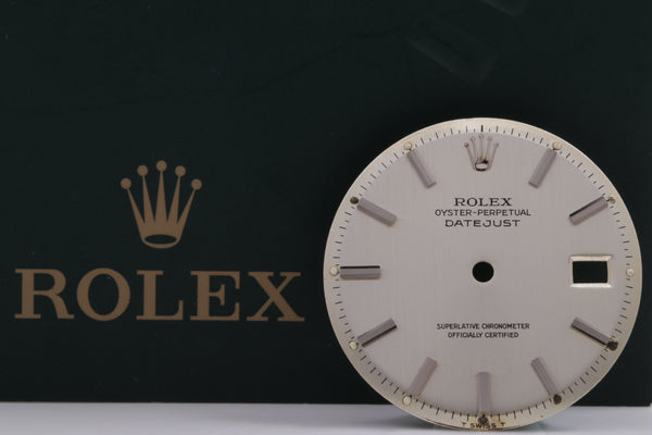 Load image into Gallery viewer, Rolex Mens Datejustsilver Stick Dial for 1601 - 1603 FCD14924
