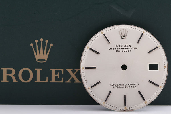 Load image into Gallery viewer, Rolex Mens Datejustsilver Stick Dial for 1601 - 1603 FCD14929
