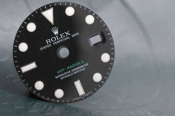 Load image into Gallery viewer, Rolex GMT Master II Black dial Luminova for model  116713 - 116718 FCD015069
