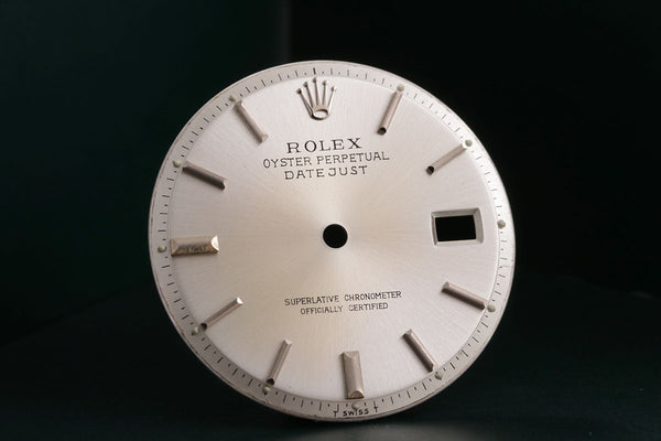 Load image into Gallery viewer, Rolex Mens Datejust silver Stick Dial fat 6 and 9 for 1601 - 1603 FCD15159
