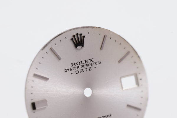 Load image into Gallery viewer, Rolex Silver Stick Date dial w/ hands for model 1500 - 1501 FCD17438
