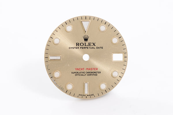 Load image into Gallery viewer, Rolex Champagne midsize yachtmaster dial some damage for model 68623 FCD17742
