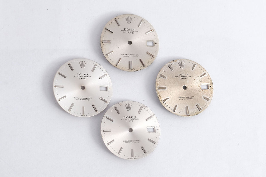 Rolex Date dial lot (4) for model 1500 - 1501 some wear and spotting FCD18666
