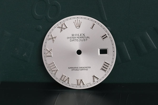 Load image into Gallery viewer, Rolex Mens Bold Rhodium Roman dial for model 16234 - 116234 FCD19116
