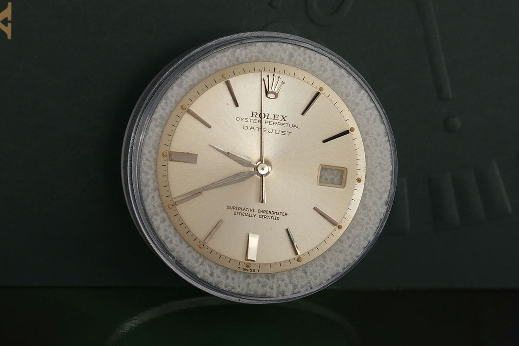 Rolex Datejust silver Stick marker dial for model 1601 W/ Hands FCD19299