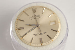 Rolex Datejust silver Stick marker dial for model 1601 W/ Hands FCD19299