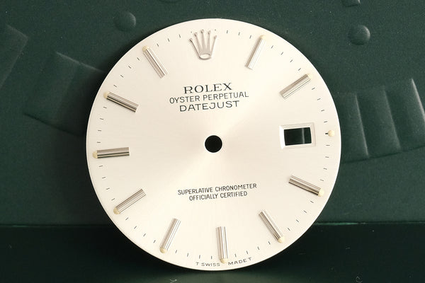 Load image into Gallery viewer, Rolex Date Silver stick dial  for model 16030 - 16014 FCD19317
