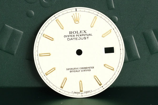 Load image into Gallery viewer, Rolex Datejust Cream Jubilee Stick marker dial for model 16233 FCD19376
