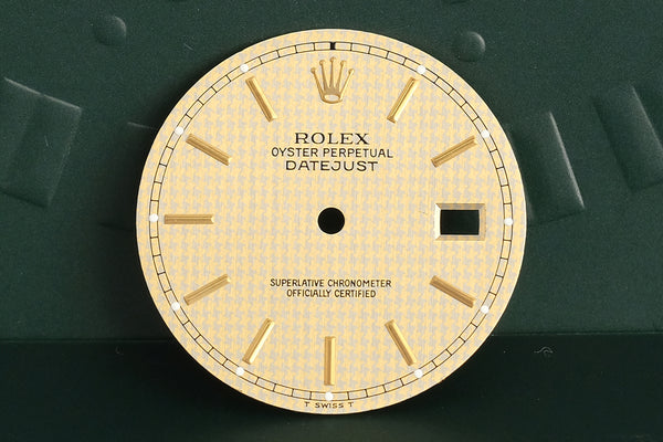 Load image into Gallery viewer, Rolex Mens Champagne Hounds Tooth Dial for model 16233 FCD19377

