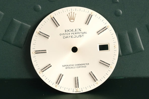 Load image into Gallery viewer, Rolex Datejust Silver Stick dial for model 16030 - 16234 FCD19381
